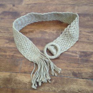 VINTAGE Straw Weaving Belt